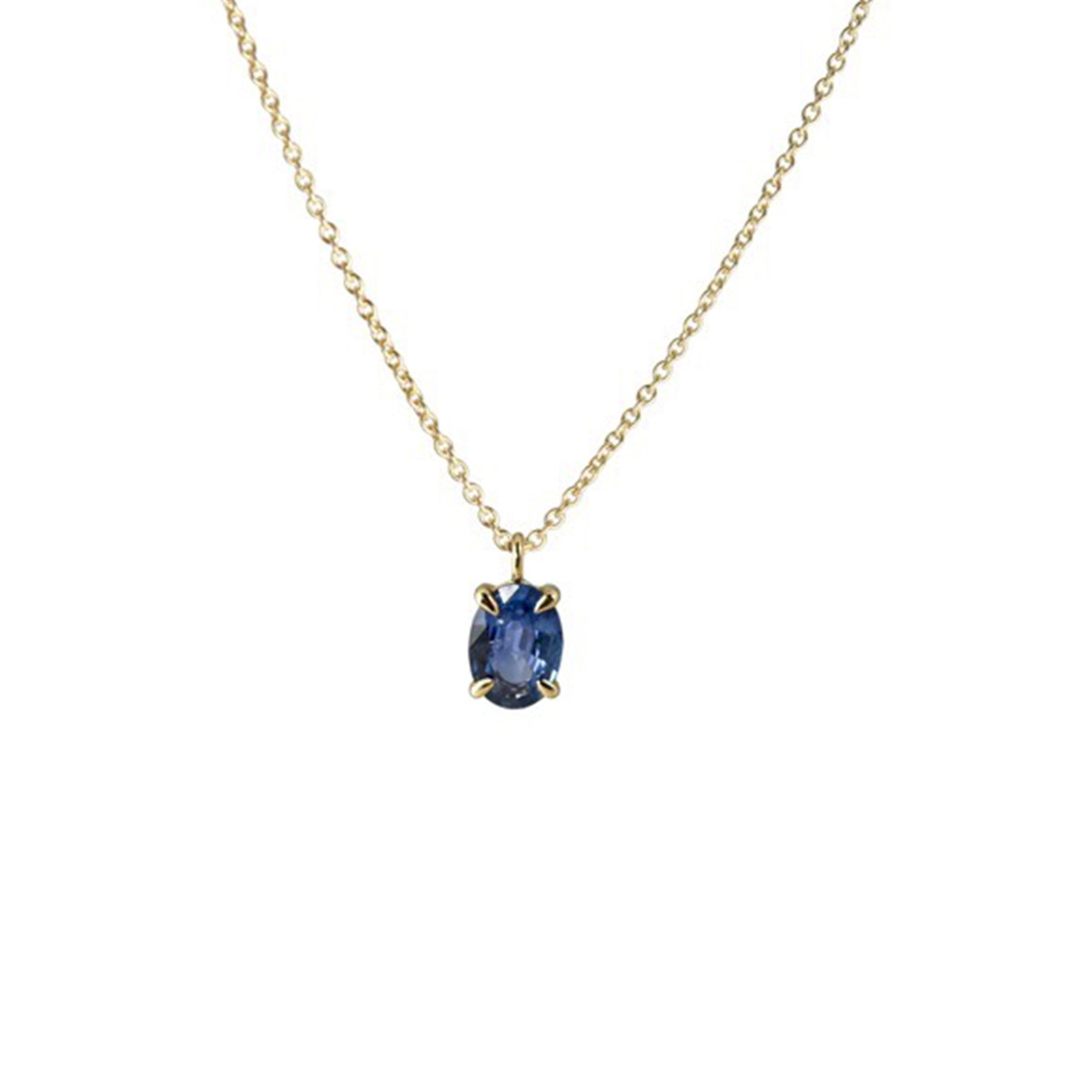 Solo Royal Blue Oval Sapphire Pendant, Infinite, tomfoolery