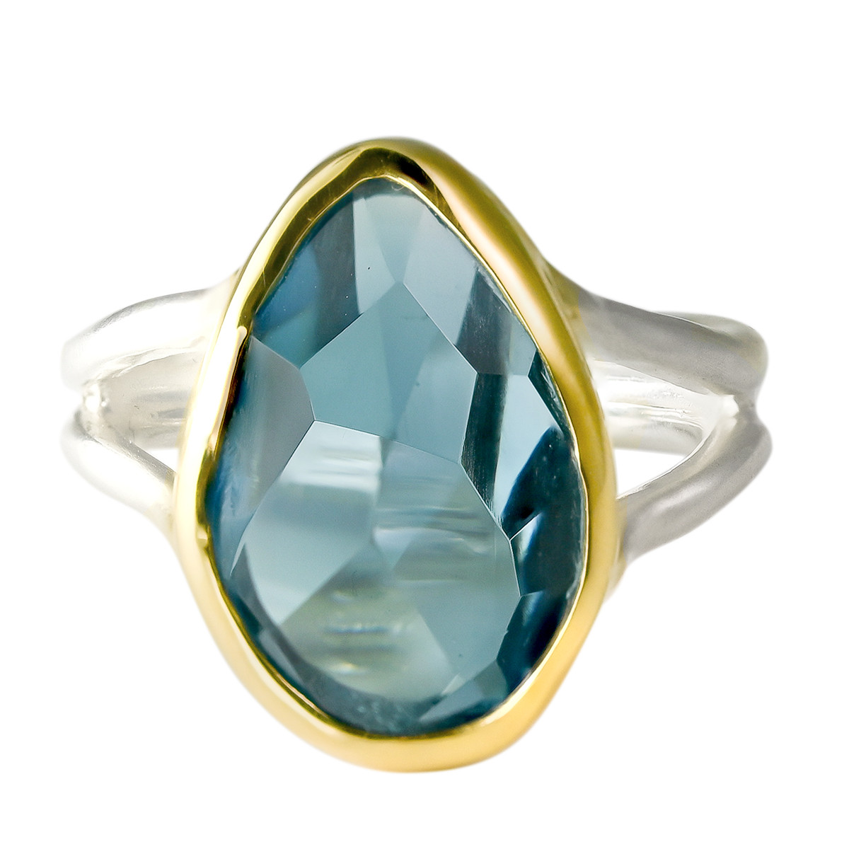 アクセサリー Tom Wood Mined Ring Blue Topaz Large 62 Tom Wood Mined Ring Blue Topaz Large 62 62 Blue Tom Ring Large