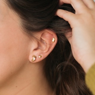 Gea 9ct Gold Mini Studs, Maria Manola, tomfoolery