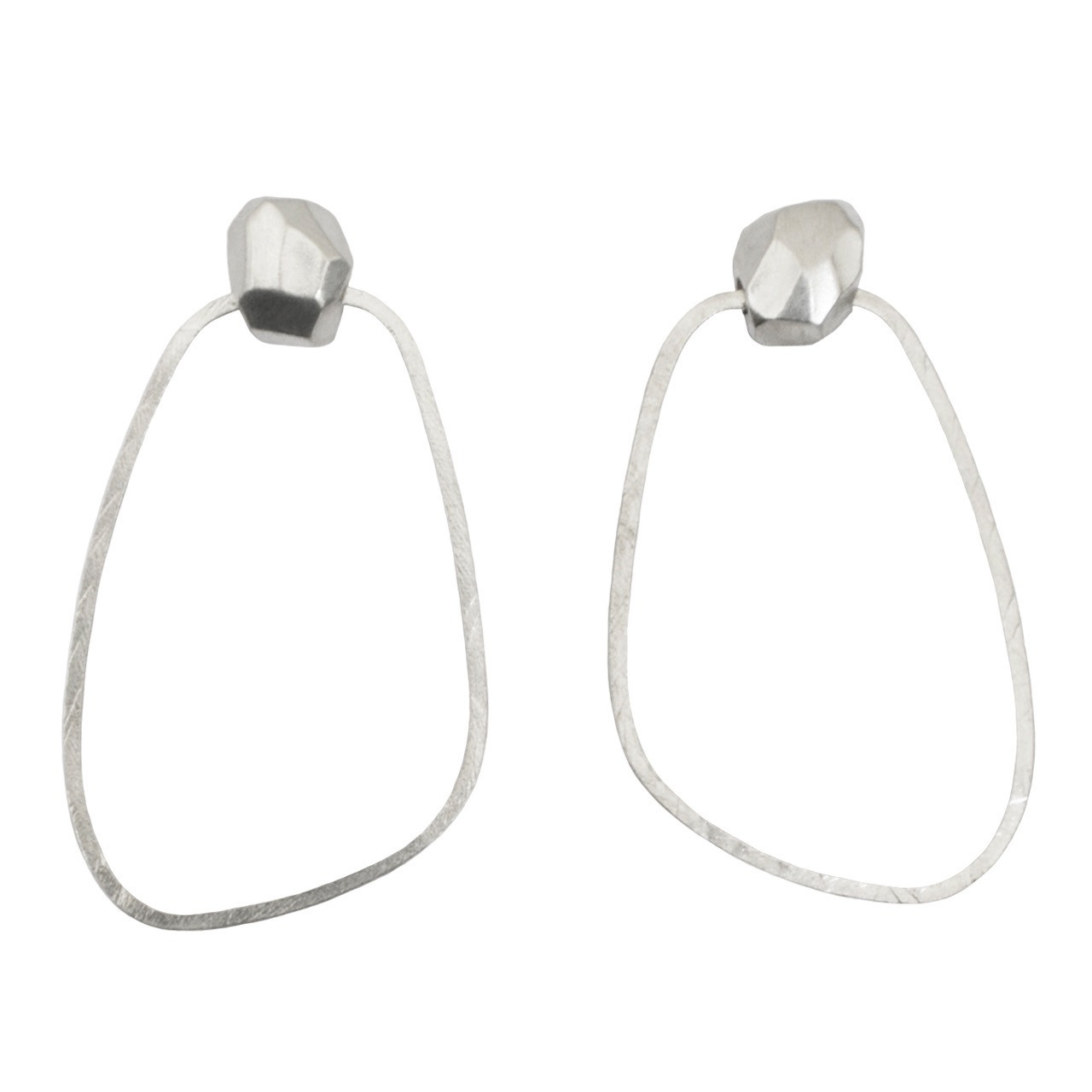 Gea Silver Hoop Earrings, Maria Manola, tomfoolery