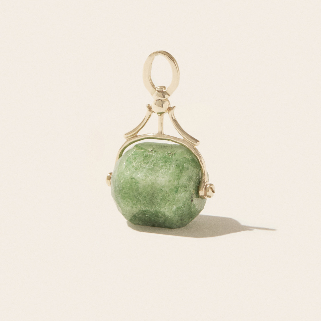 Malo Zoisite & 9ct Yellow Gold Amulet, Pascale Monvoisin, tomfoolery