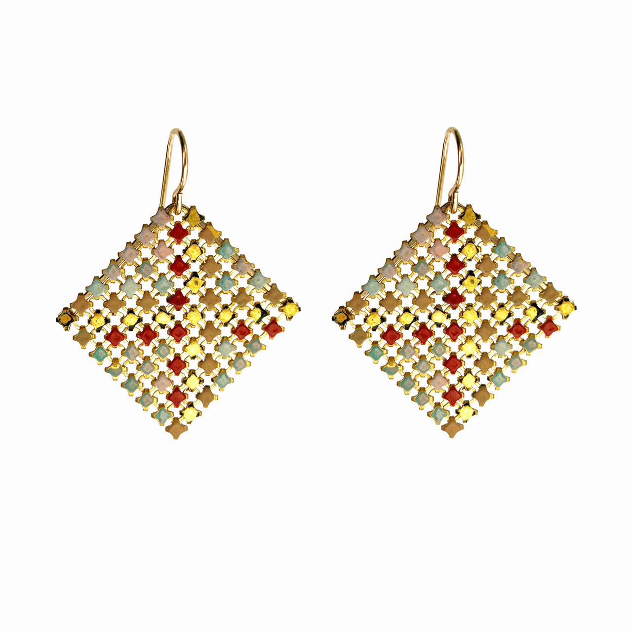 Crossfade Antique Mesh Drop Earrings, Maral Rapp, tomfoolery