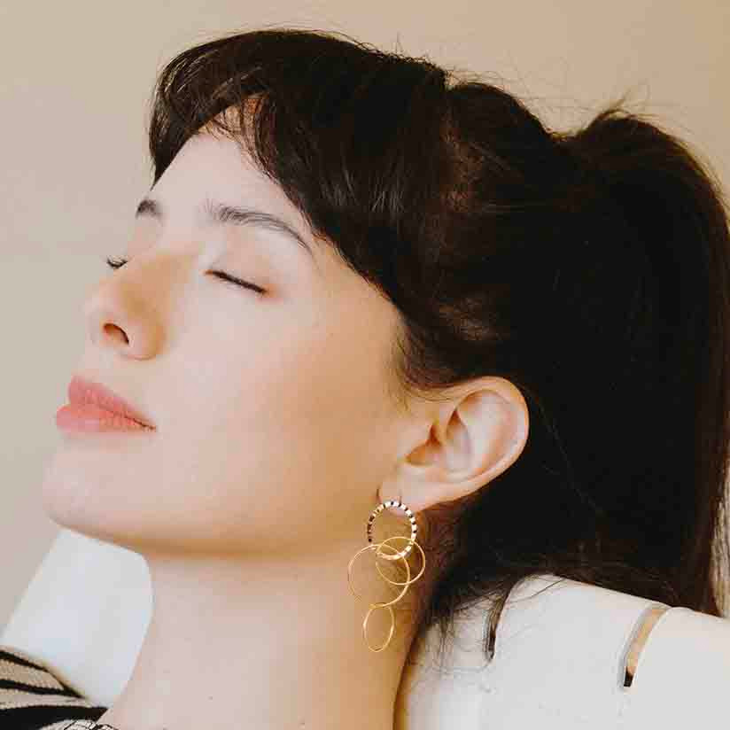 Colisee Ivory Maxi Earrings, Judith Benita, tomfoolery