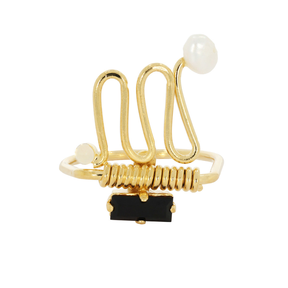 Ettore Black & Ivory Totem Ring, Judith Benita, tomfoolery