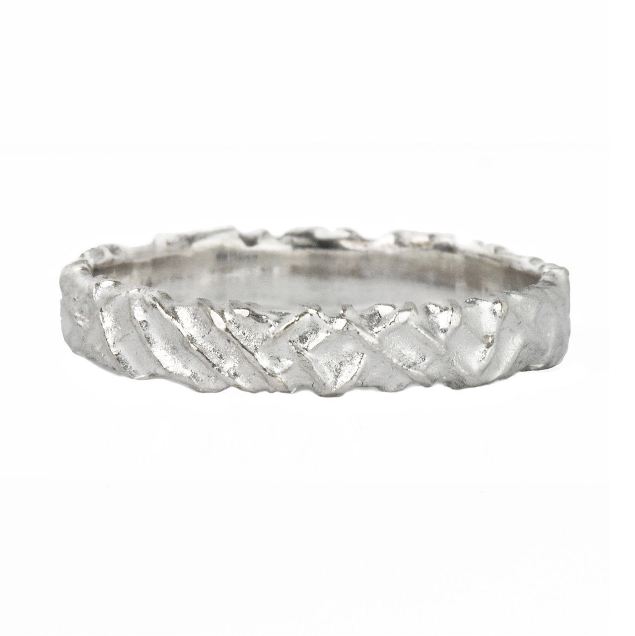 Silver Woven Ring, Claire Macfarlane, tomfoolery