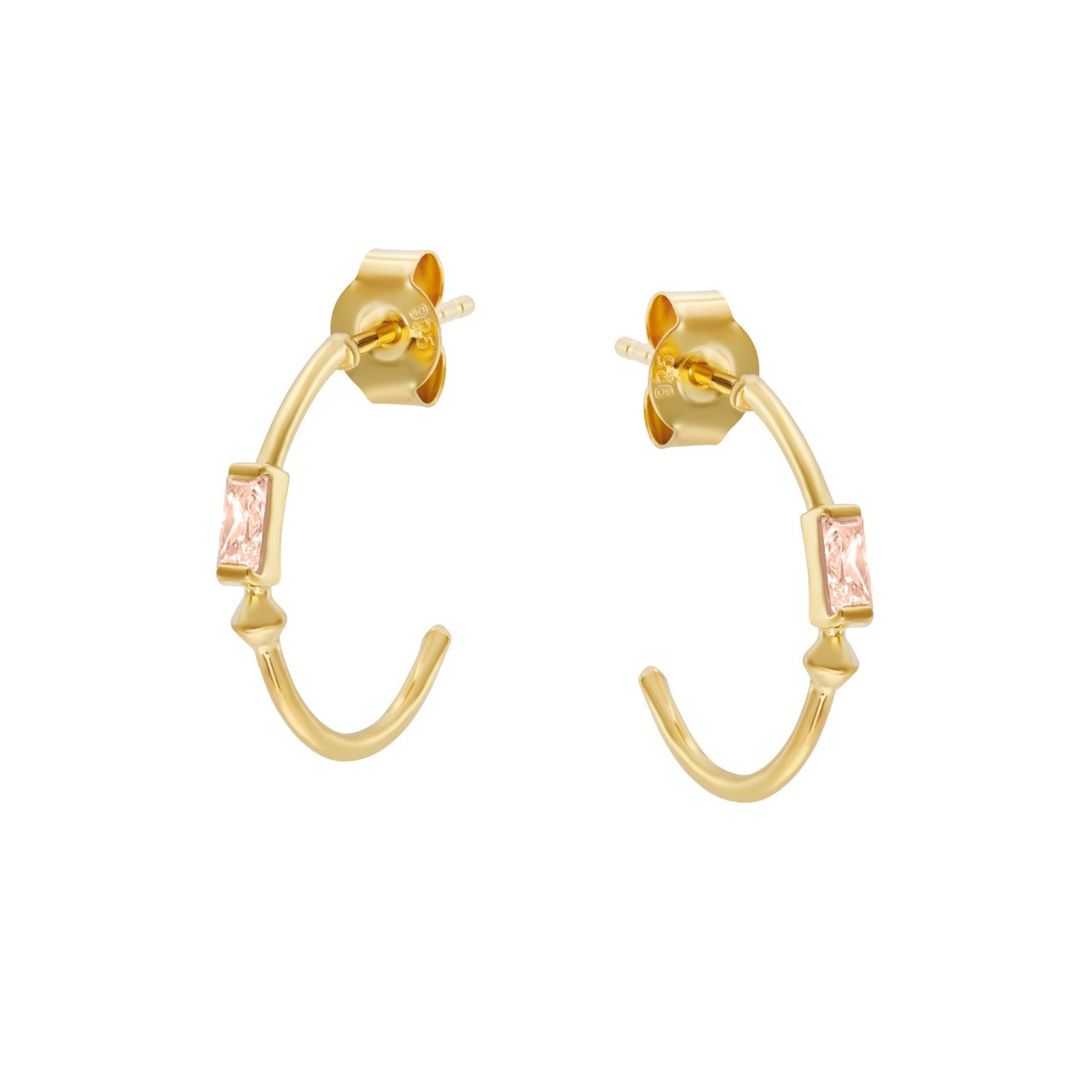 VORA Baguette Gem Hoops, TRIBE by tomfoolery