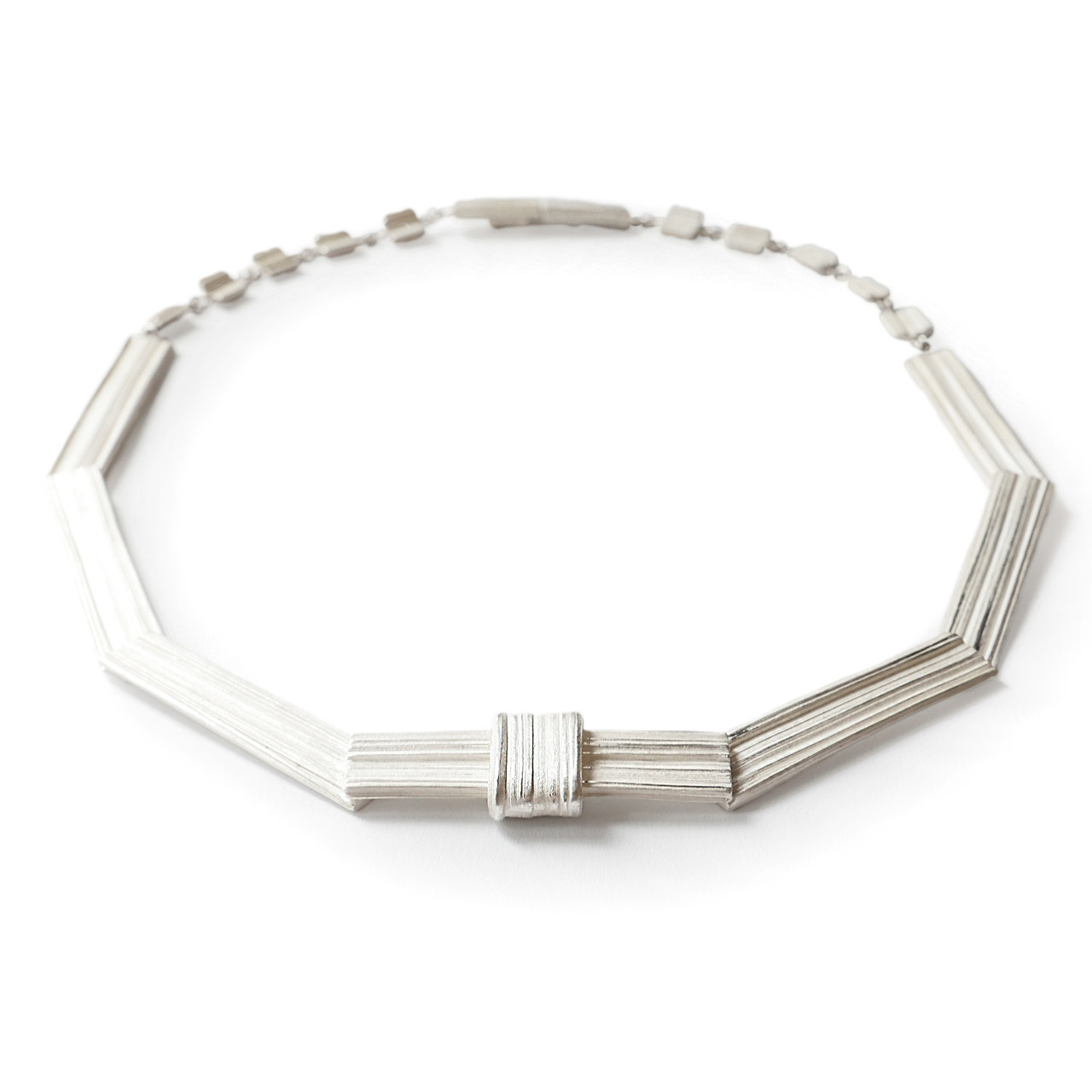 Absolu Silver 'Flow' Statement Necklace, Marion Lebouteiller, tomfoolery