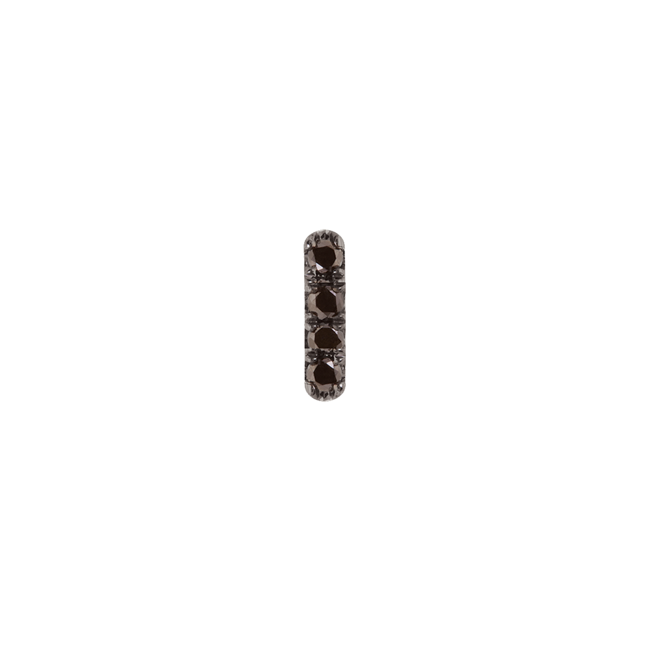 Mini Bar Black Diamond & Black Rhodium Studs, metier by tomfoolery, tomfoolery