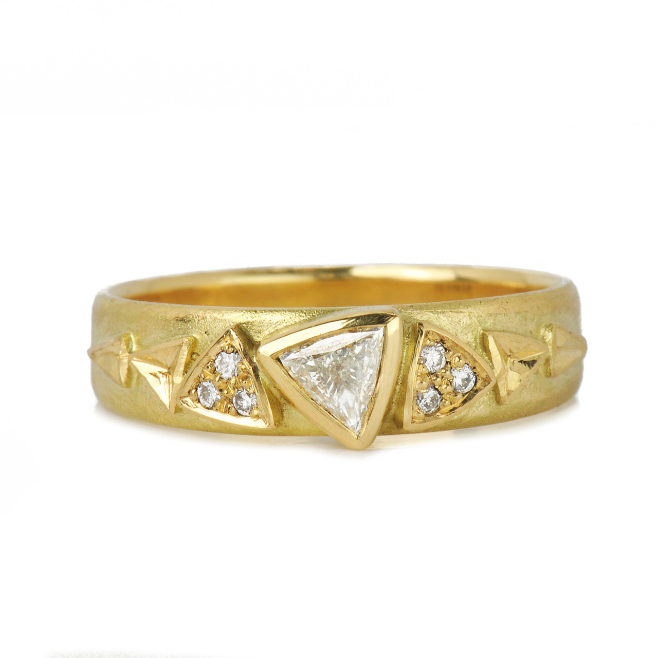 18ct Yellow Gold Trillion Reflection Ring, Claire Macfarlane, tomfoolery