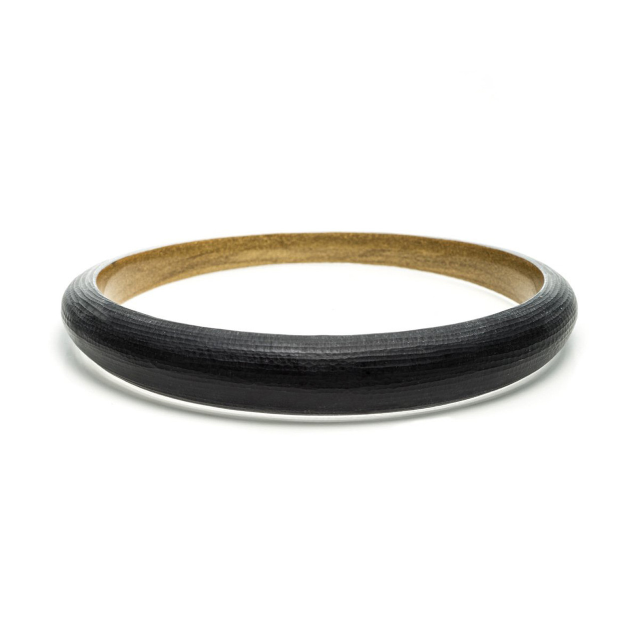 Skinny Tapered Lucite Bangle Black, Alexis Bittar, tomfoolery