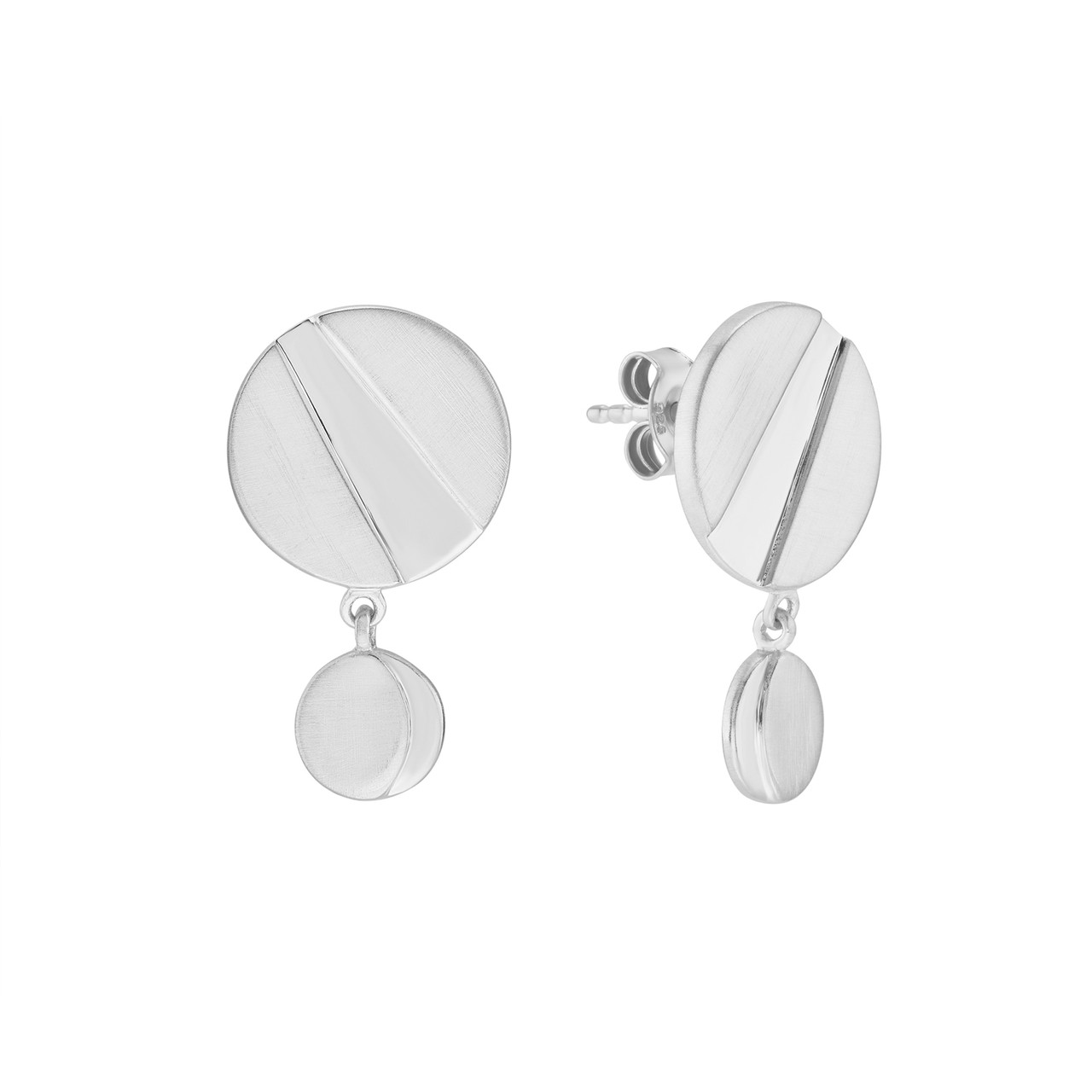 Rayon Double Circle Drop Earrings, RAYON, tomfoolery