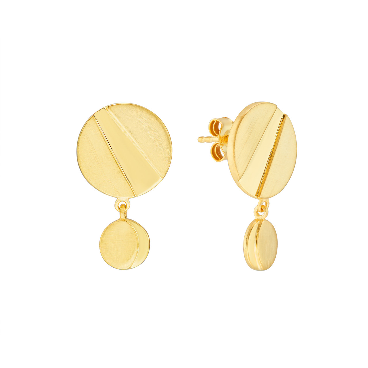 Rayon Double Circle Drop Earrings, RAYON, tomfoolery