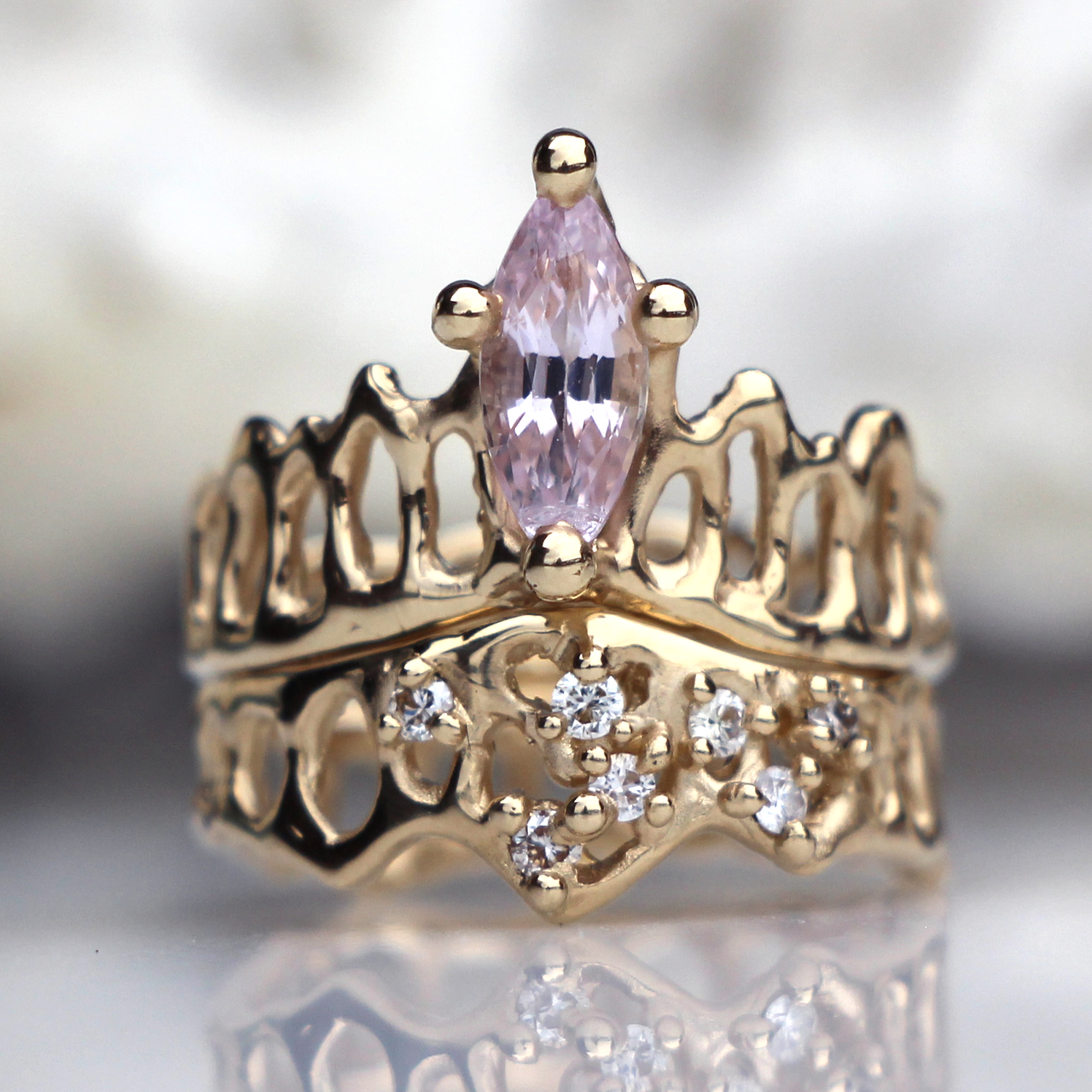 Scattered Diamond Mermaid Crown Ring, Alice Clarke, tomfoolery