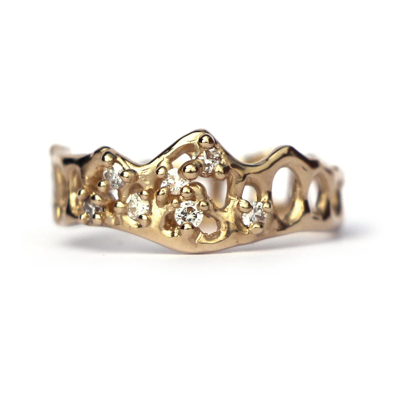 Scattered Diamond Mermaid Crown Ring, Alice Clarke, tomfoolery