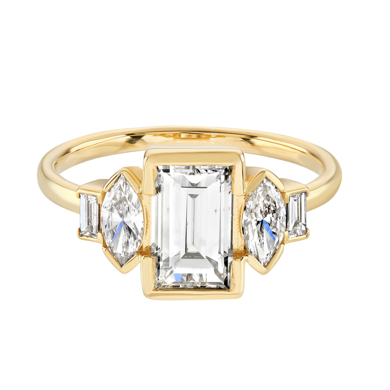 Basilica Baguette & Marquise Diamond Ring, Art Echo, tomfoolery