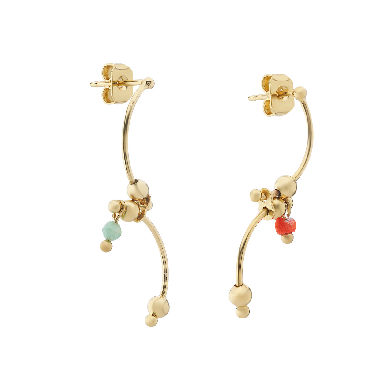 Fiore Short Drop Earrings, Judith Benita, tomfoolery