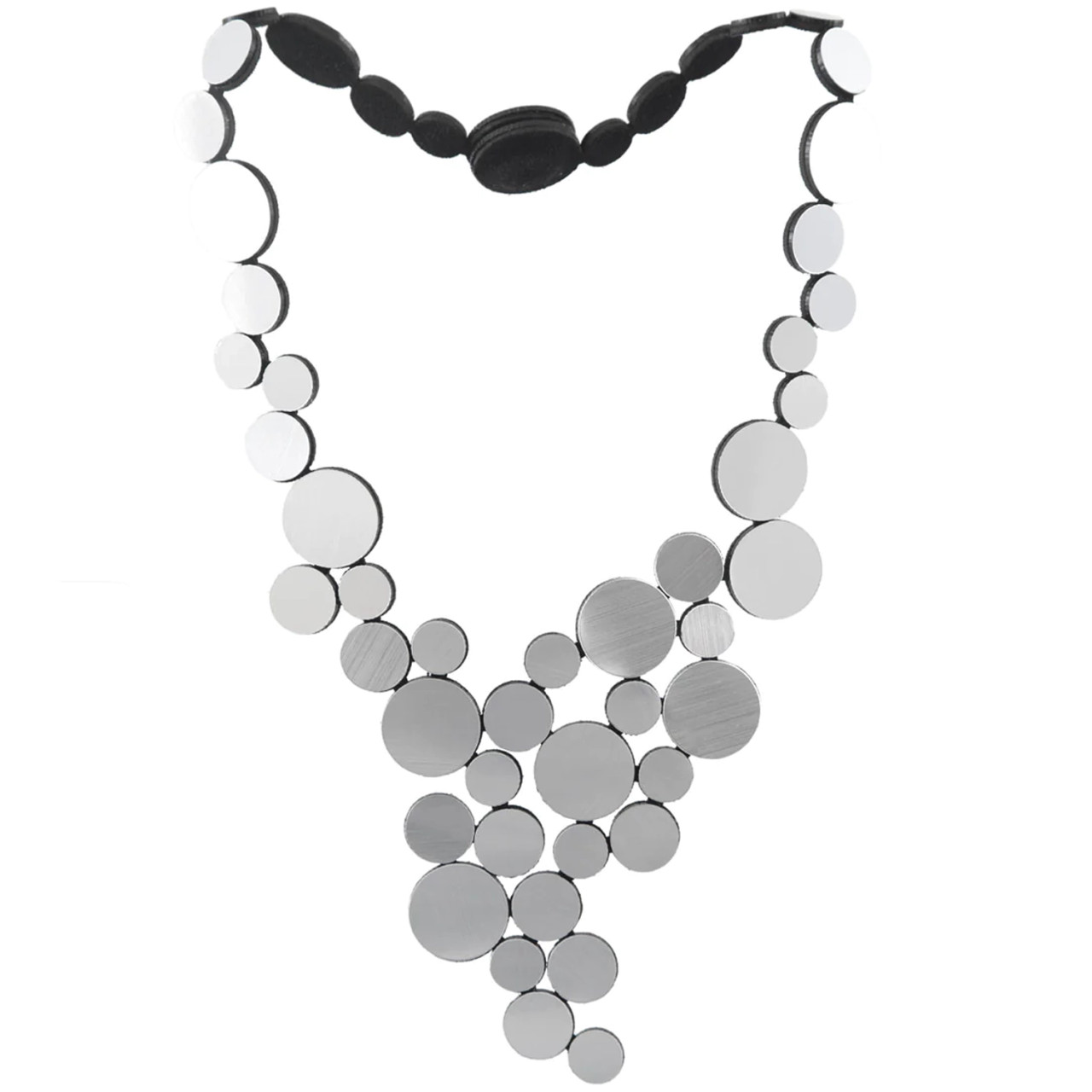 Abstraction V Necklace Silver, Iskin Sisters, tomfoolery