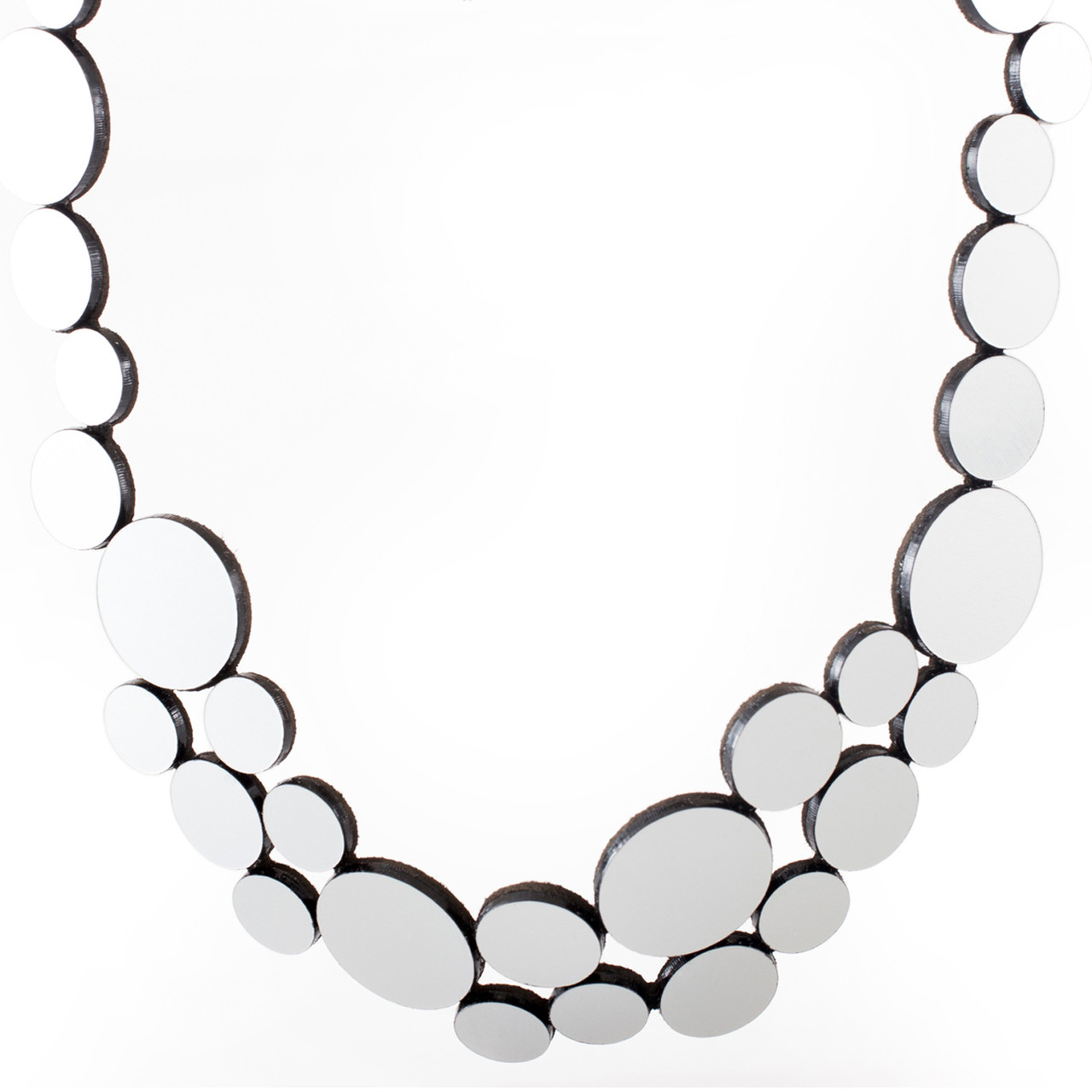 Small Abstraction Necklace Silver, Iskin Sisters, tomfoolery