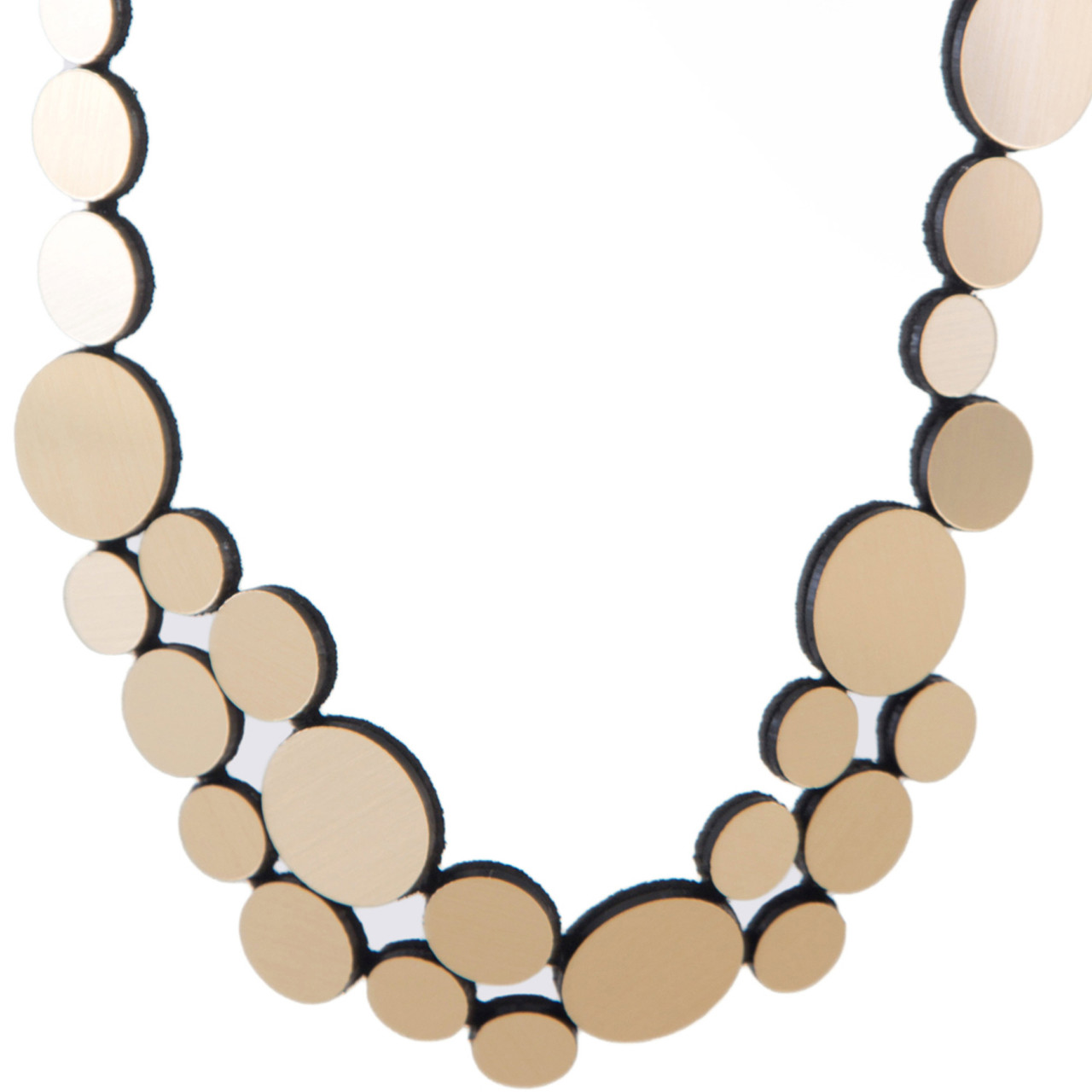 Small Abstraction Necklace Gold, Iskin Sisters, tomfoolery