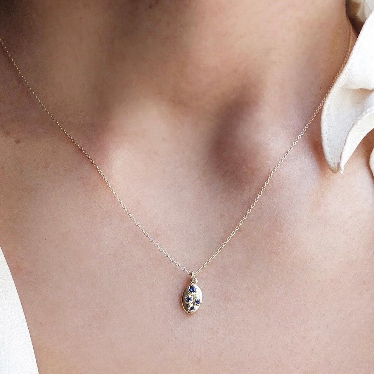 Shield Necklace with White Diamonds, n+a New York, tomfoolery