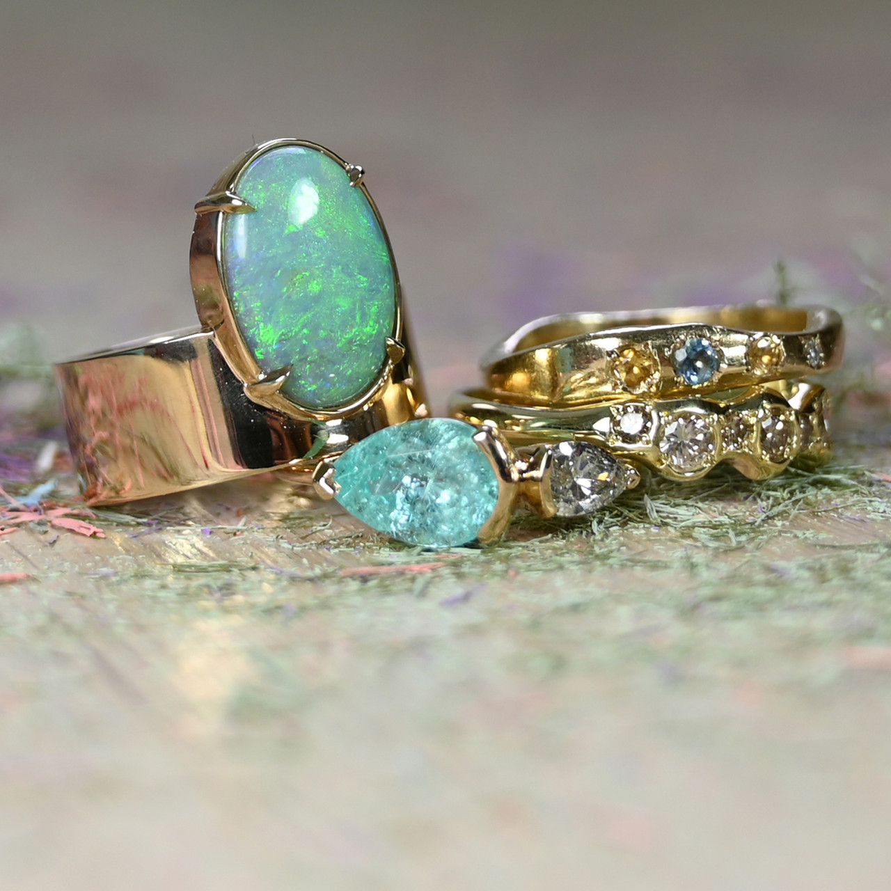 One-Of-A-Kind Opal Monolith No.18 Ring - Tomfoolery London