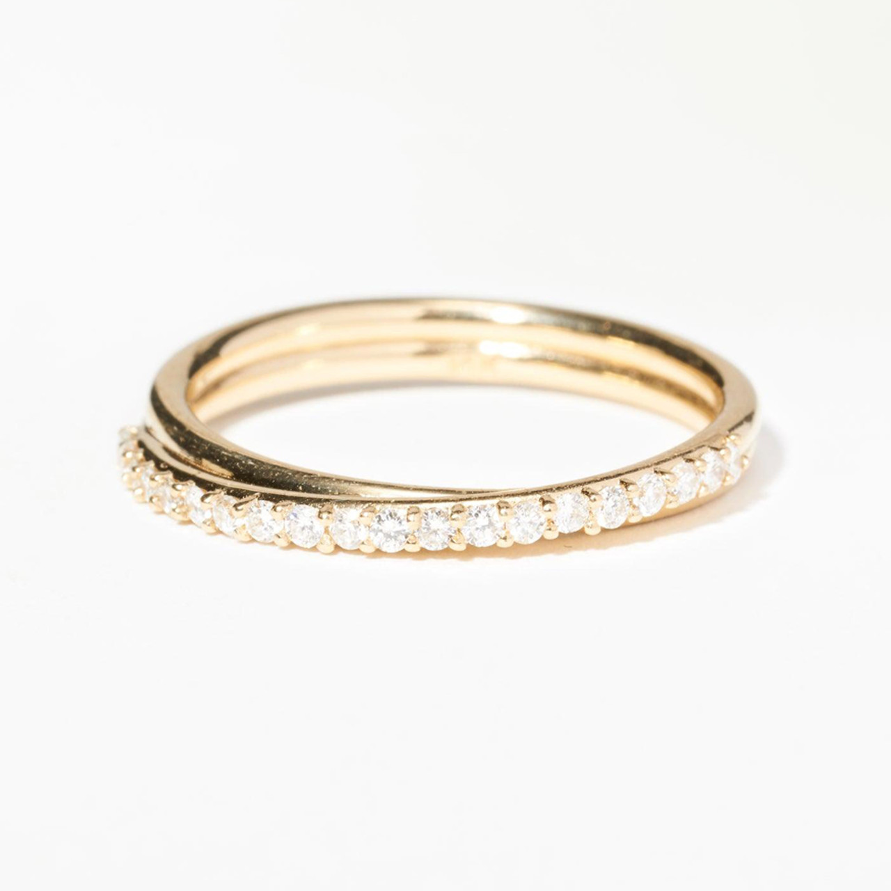 Small Demi-Pave Current Ring, WWAKE, tomfoolery