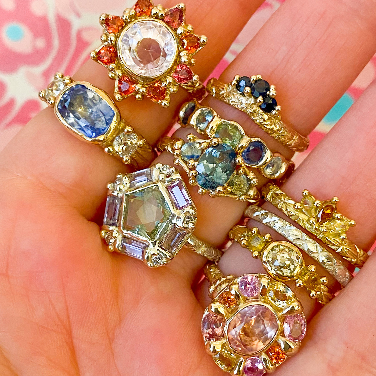 Plume Yellow Diamond Crown Ring, Ciara Bowles, tomfoolery