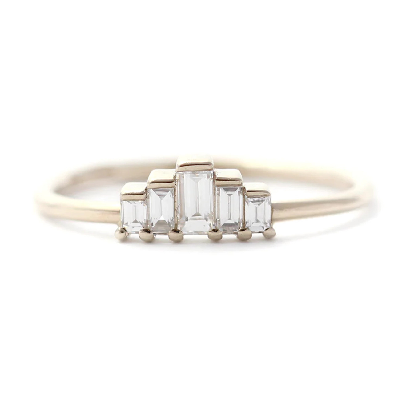 Art Deco 0.25ct Baguette Engagement Ring in 18ct Gold by Artemer available at tomfoolery london