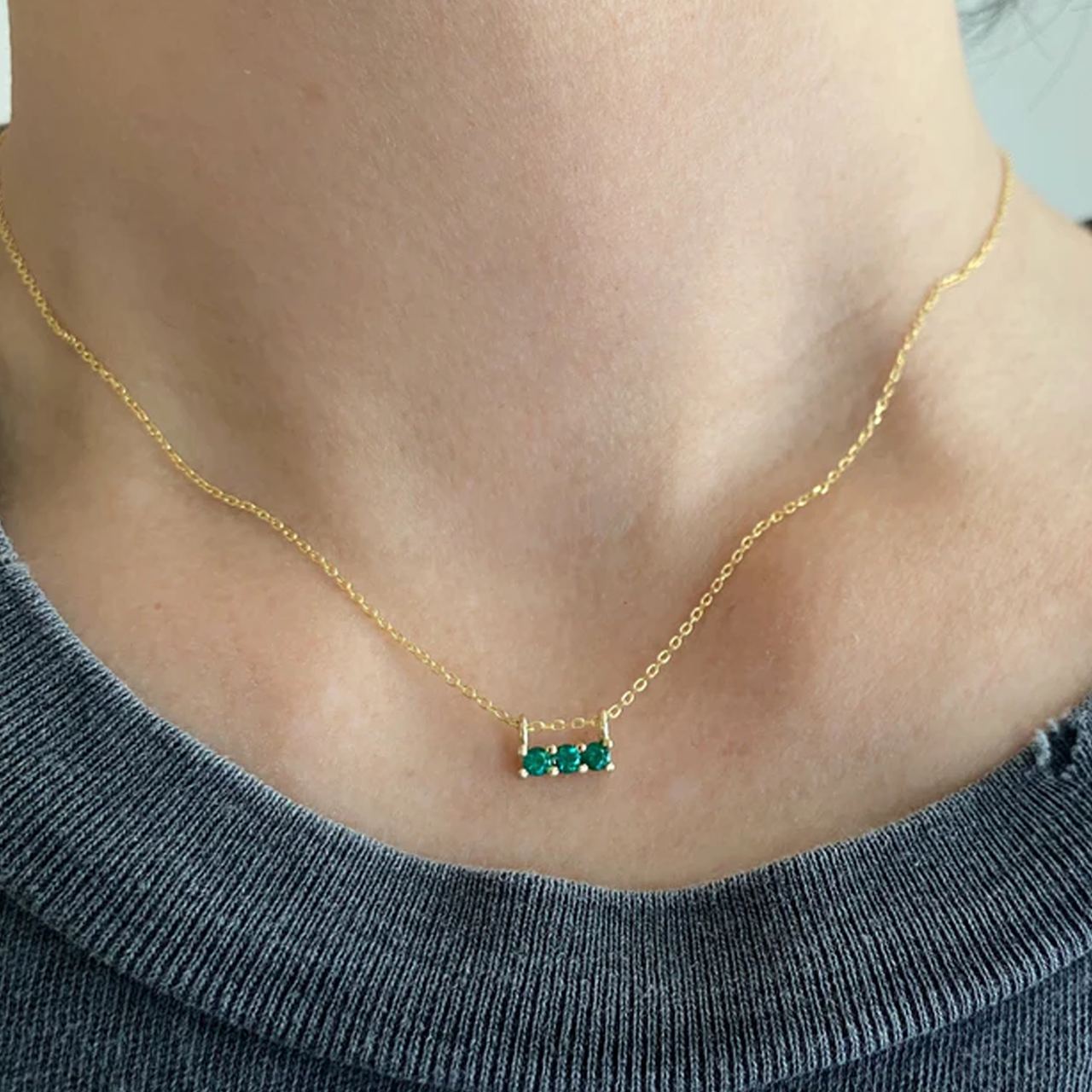 Emerald 3S Necklace, Jennie Kwon, tomfoolery