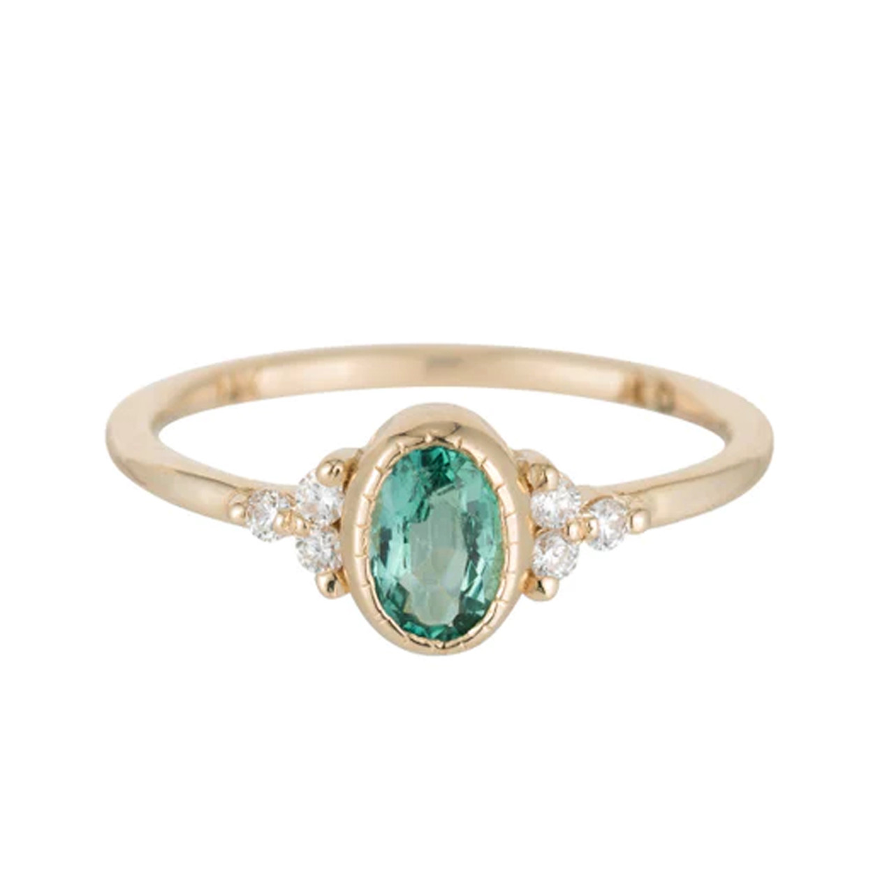 Oval Emerald Cluster Ring, Jennie Kwon, tomfoolery