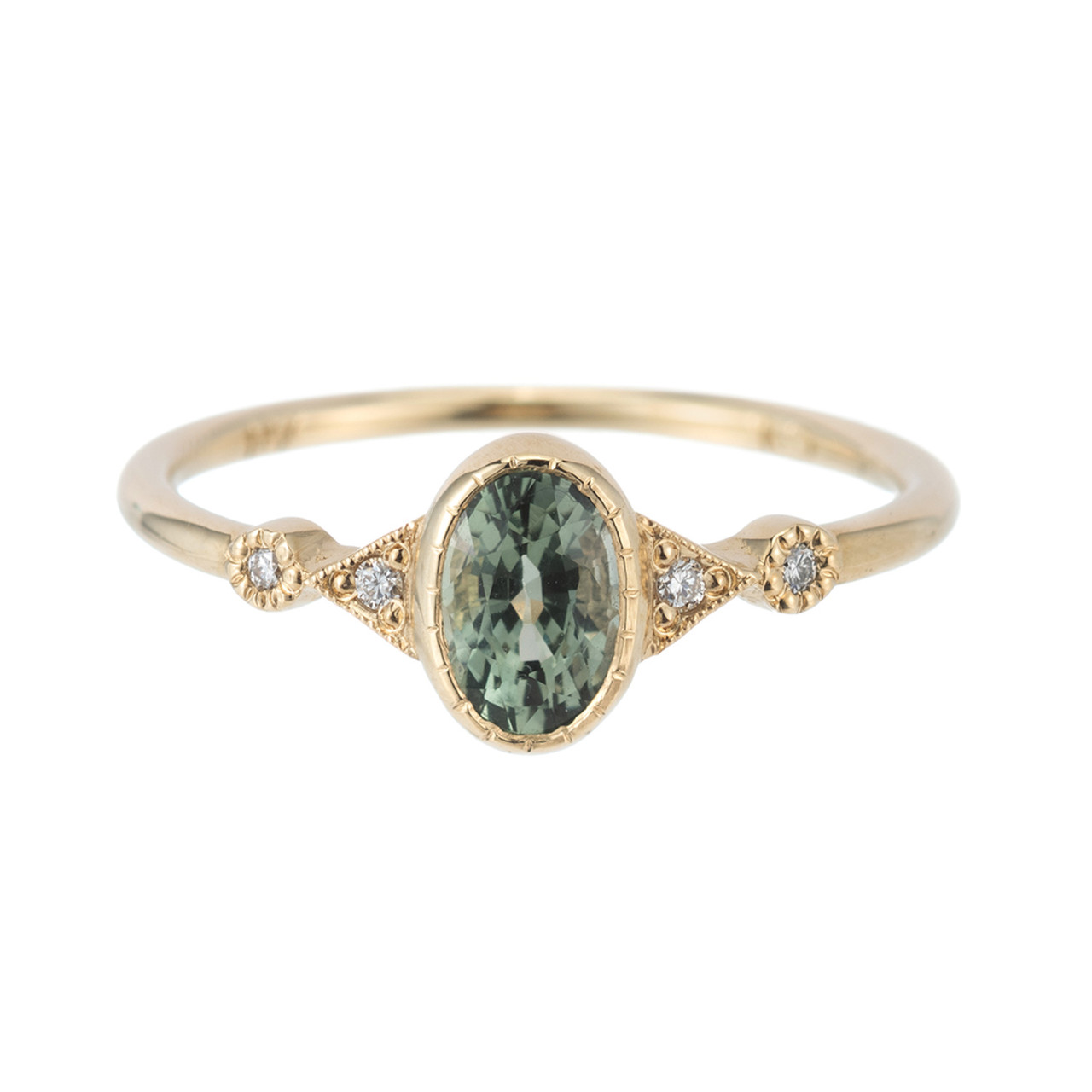 Green Sapphire Oval Duo Deco Ring, Jennie Kwon, tomfoolery