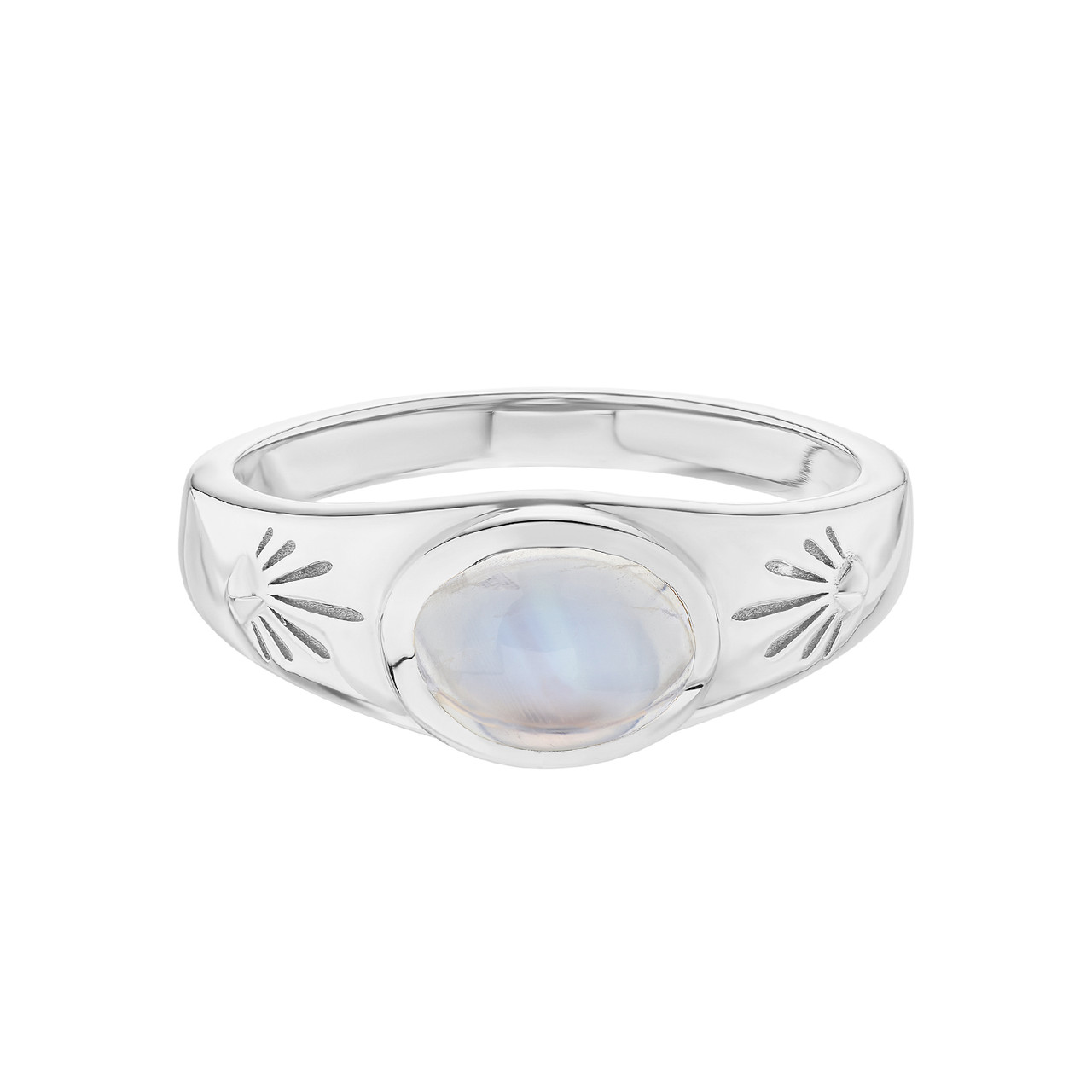 AURA Moonstone Cabochon Ring TRIBE, Tomfoolery london