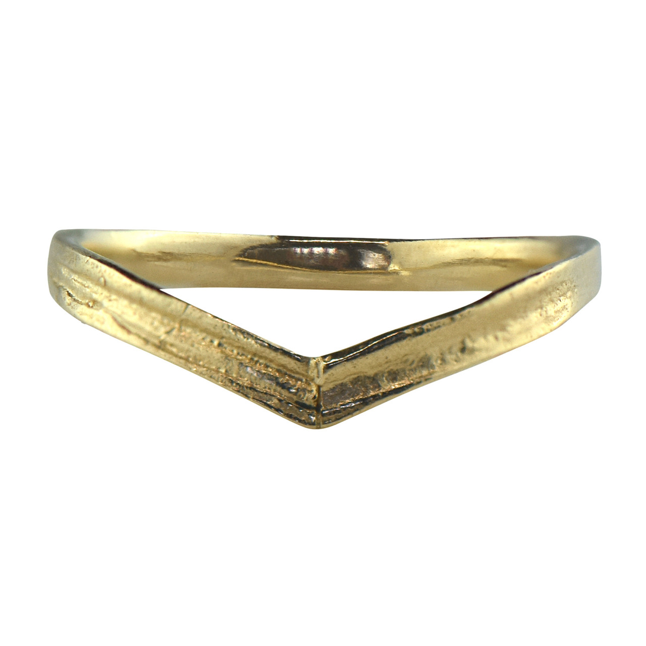 Oak V Band in 9ct Yellow Gold, Issy White, tomfoolery