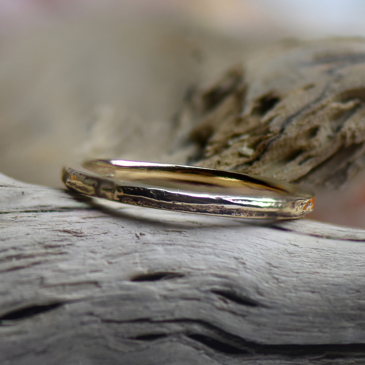 Skinny Oak Ring in 14ct Yellow Gold, Issy White, tomfoolery