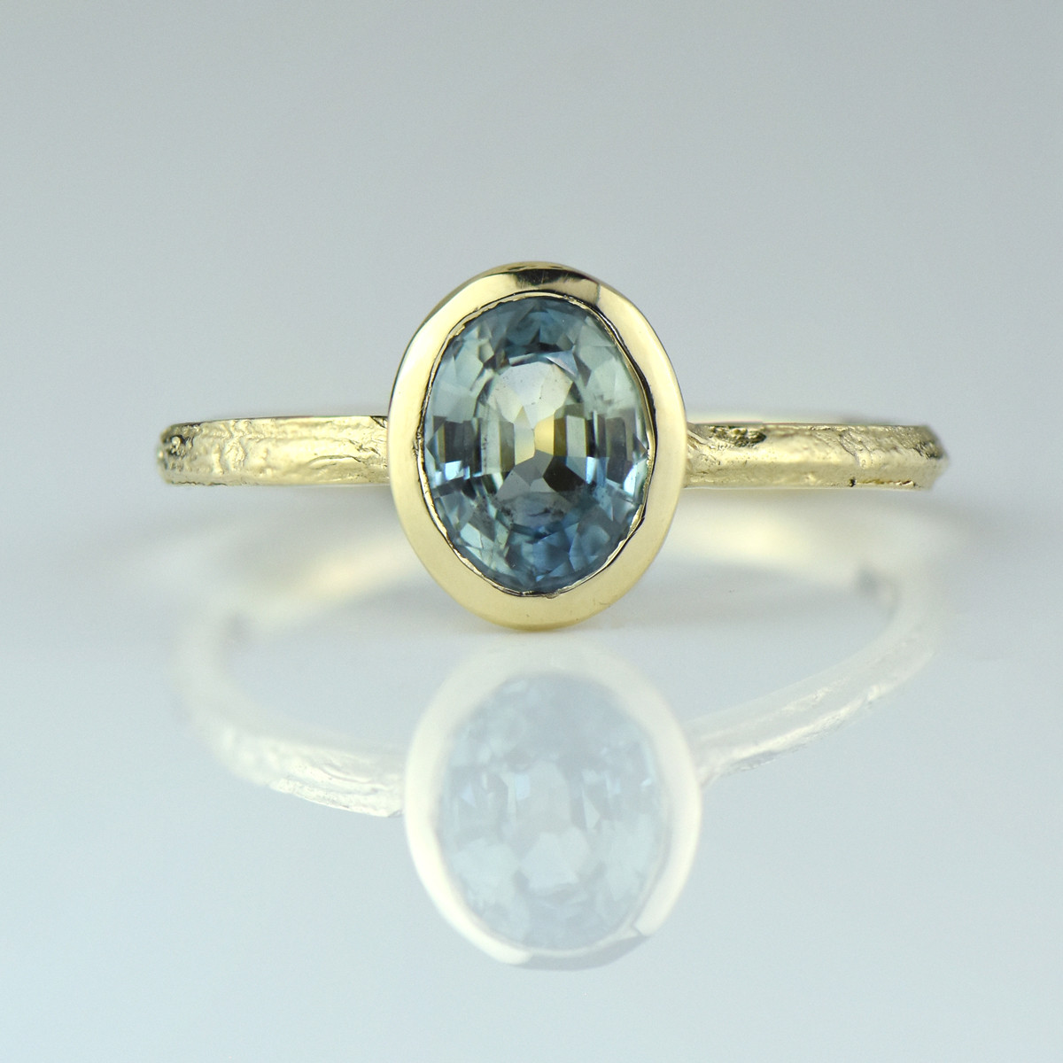 Oak Blue Sapphire Ring, Issy White, Tomfoolery London