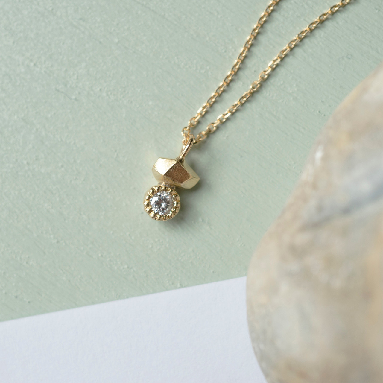 Gea Duo Mini Necklace with Salt & Pepper Diamond, Maria Manola, tomfoolery