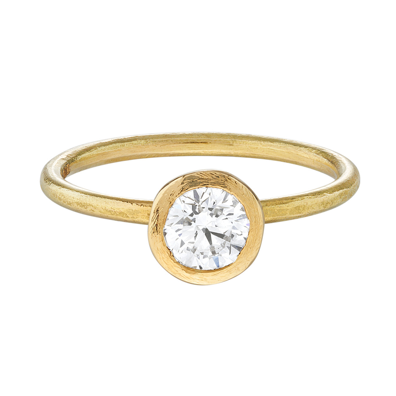 18ct Yellow Gold Diamond Solitaire Ring, Shimara Carlow, tomfoolery