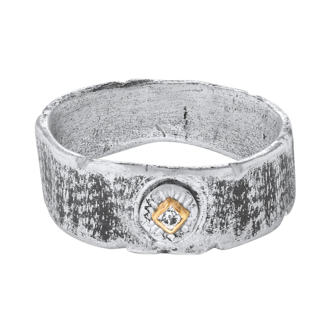 Signature Wedding Band in Silver & 14ct Yellow Gold, Franny E, tomfoolery