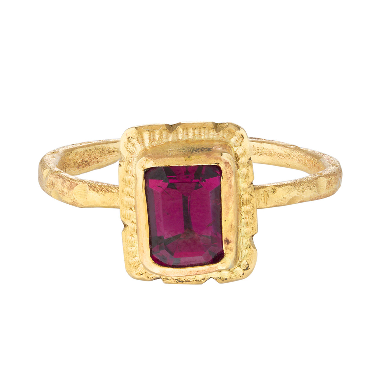 "Never Apart" Ring with Garnet & 14ct Yellow Gold, Franny E, tomfoolery