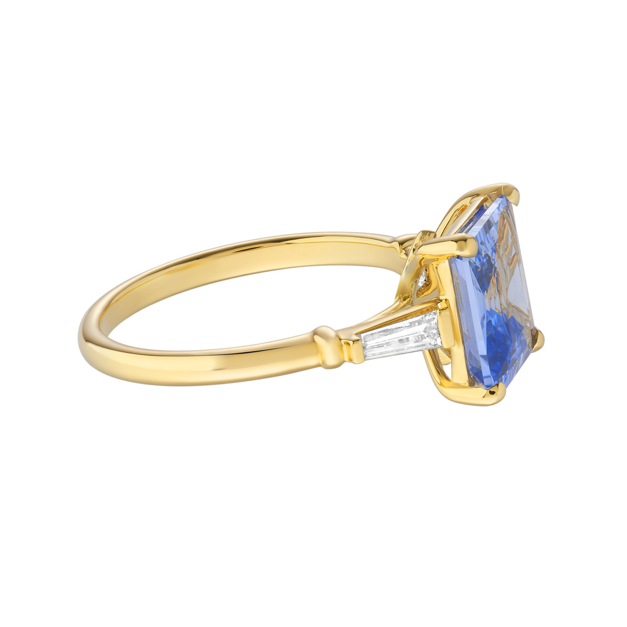 Adelphi Square Cut Sapphire and Diamond Ring, Art Echo, tomfoolery