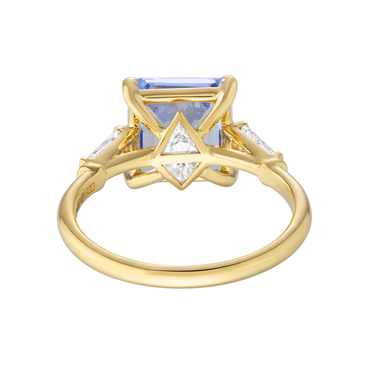 Adelphi Square Cut Sapphire and Diamond Ring, Art Echo, tomfoolery