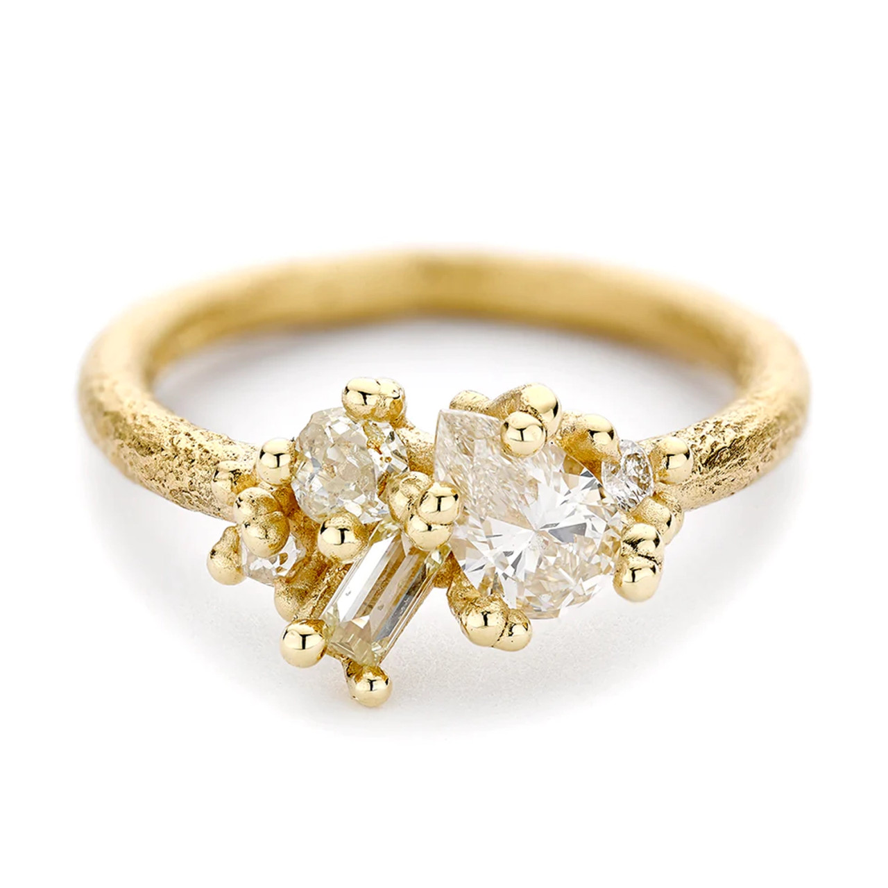 Contrast Cut Diamond Cluster Ring, Ruth Tomlinson, tomfoolery