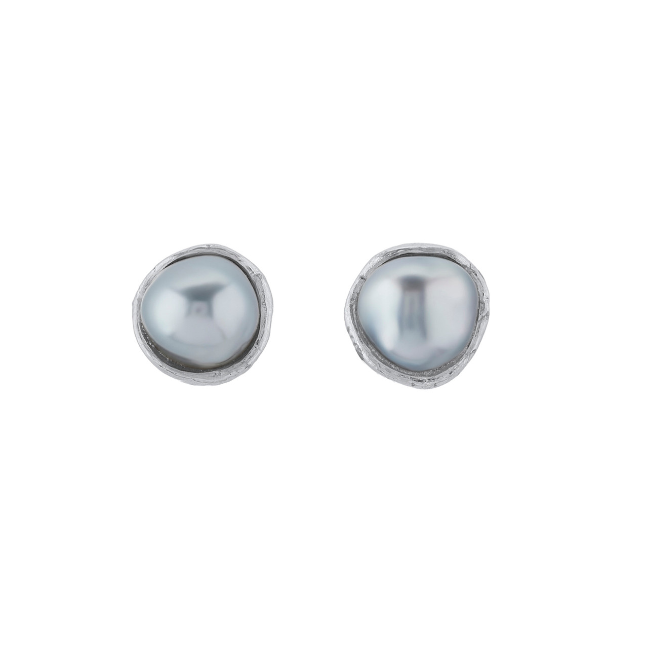 Perla Studs in White Gold, Mia Chicco, tomfoolery