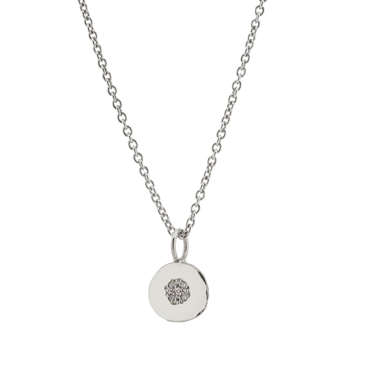 Quattro White Gold & Diamond Pendant, Mia Chicco, tomfoolery