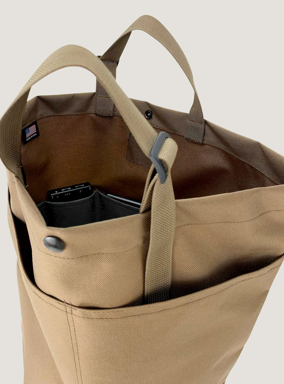 Nylon Canvas Carry-All Tote in Khaki, Bags In Progress, tomfoolery