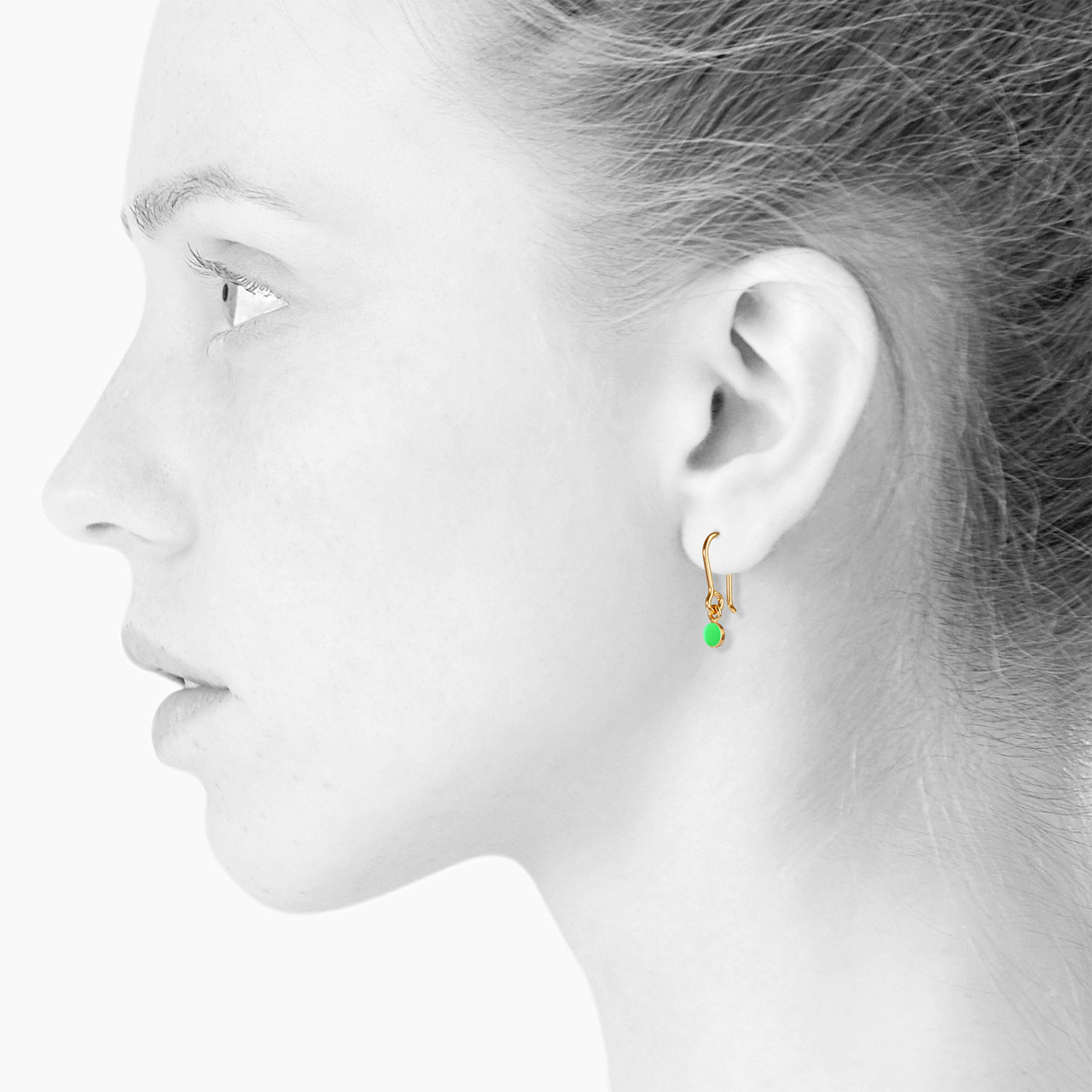 Neon Enamel Tiny Spot Drop Earrings, Scherning, tomfoolery