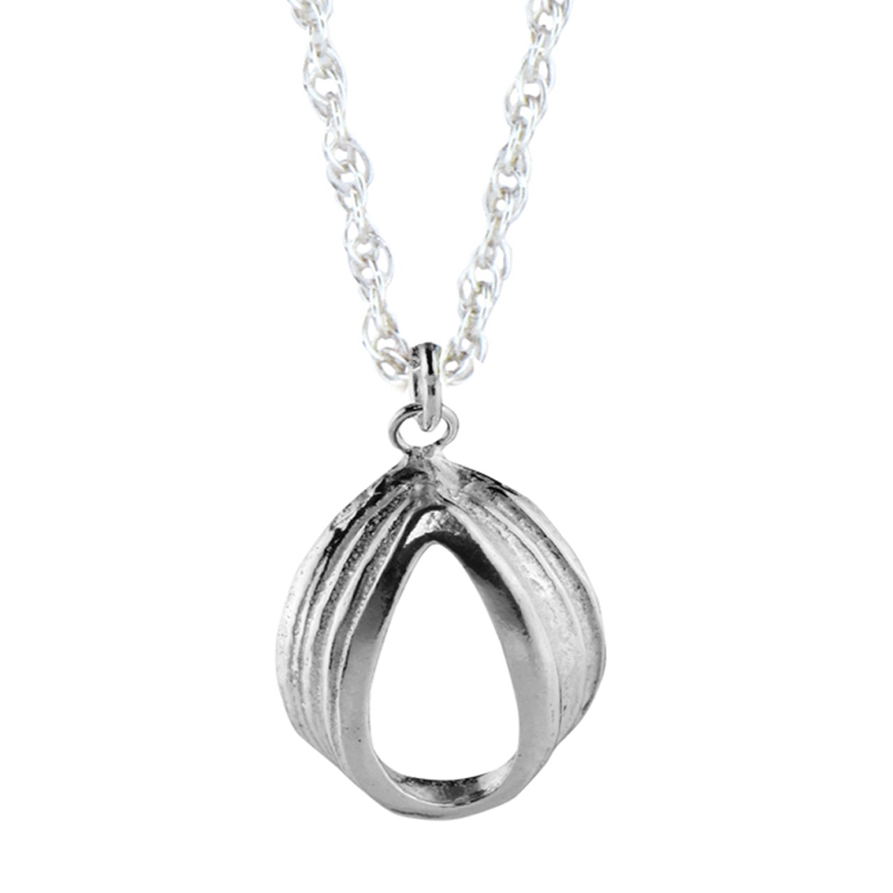 Silver Oak Pear Shaped Pendant, Issy White, tomfoolery