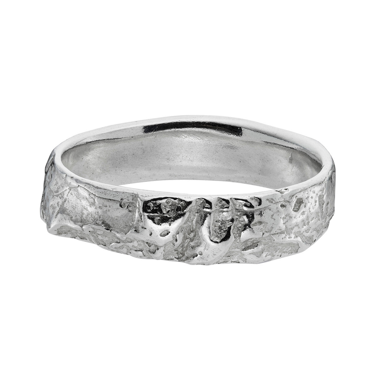 Subtle Oak Ring in Silver - Tomfoolery London