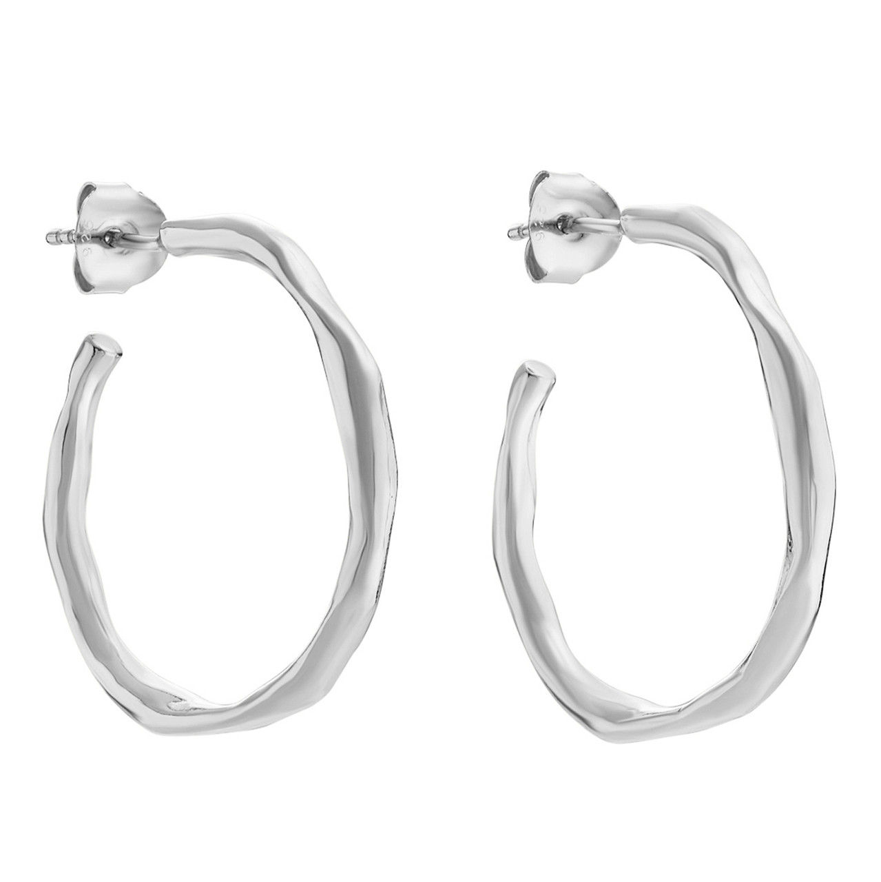 Maggie Silver Hoop Earrings, Karen Hallam, tomfoolery