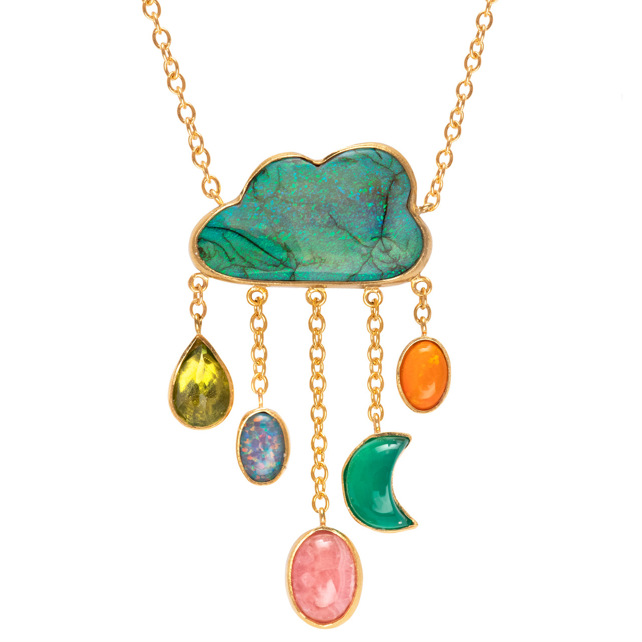 Opal Cloud Necklace, Grainne Morton, tomfoolery